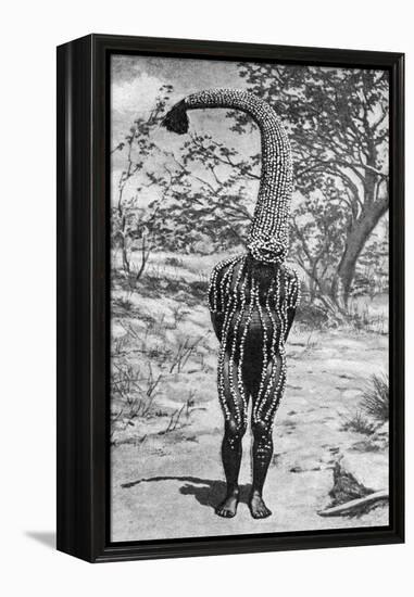 An Emu Man Performing the Sacred Totem of His Group, Australia, 1922-Spencer and Gillen-Framed Premier Image Canvas