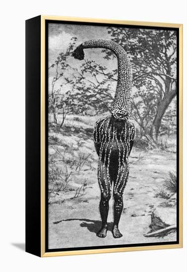 An Emu Man Performing the Sacred Totem of His Group, Australia, 1922-Spencer and Gillen-Framed Premier Image Canvas