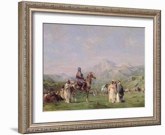 An Encampment in the Atlas Mountains, C.1865-Eugene Fromentin-Framed Giclee Print