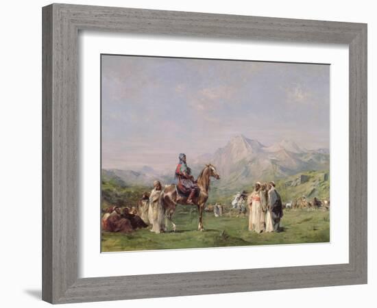 An Encampment in the Atlas Mountains, C.1865-Eugene Fromentin-Framed Giclee Print