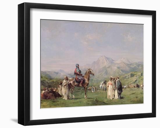 An Encampment in the Atlas Mountains, C.1865-Eugene Fromentin-Framed Giclee Print