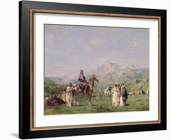 An Encampment in the Atlas Mountains, C.1865-Eugene Fromentin-Framed Giclee Print