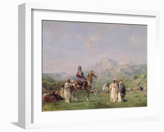 An Encampment in the Atlas Mountains, C.1865-Eugene Fromentin-Framed Giclee Print