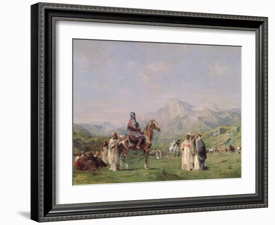 An Encampment in the Atlas Mountains, C.1865-Eugene Fromentin-Framed Giclee Print