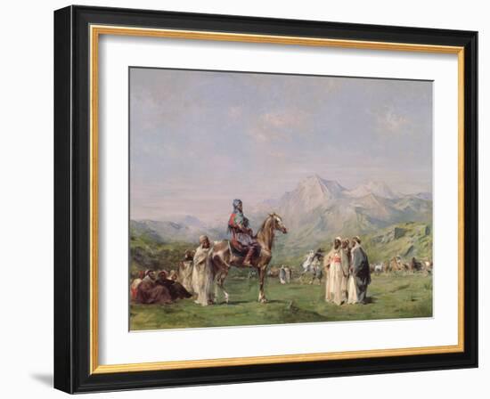 An Encampment in the Atlas Mountains, C.1865-Eugene Fromentin-Framed Giclee Print