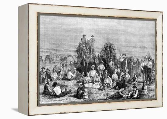 An Encampment of Mormon Converts in the Desert, C1846-null-Framed Premier Image Canvas