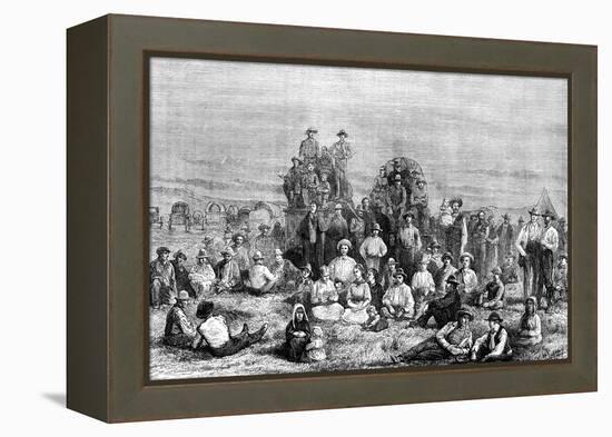 An Encampment of Mormon Converts in the Desert, C1846-null-Framed Premier Image Canvas