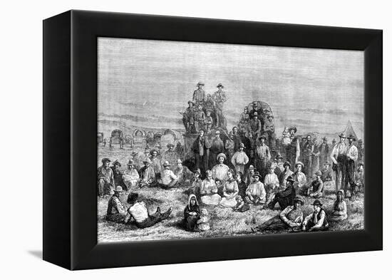 An Encampment of Mormon Converts in the Desert, C1846-null-Framed Premier Image Canvas