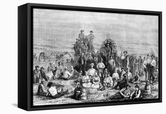 An Encampment of Mormon Converts in the Desert, C1846-null-Framed Premier Image Canvas