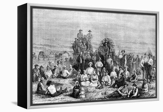 An Encampment of Mormon Converts in the Desert, C1846-null-Framed Premier Image Canvas