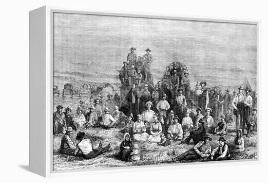 An Encampment of Mormon Converts in the Desert, C1846-null-Framed Premier Image Canvas