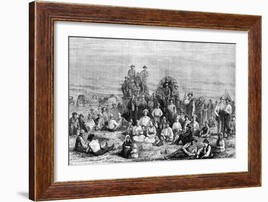 An Encampment of Mormon Converts in the Desert, C1846-null-Framed Giclee Print