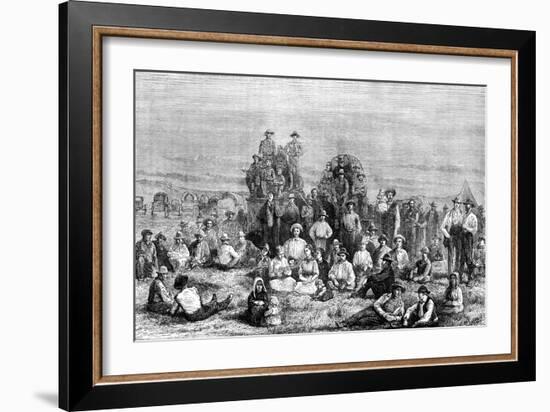 An Encampment of Mormon Converts in the Desert, C1846-null-Framed Giclee Print