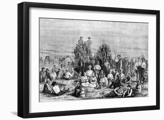 An Encampment of Mormon Converts in the Desert, C1846-null-Framed Giclee Print