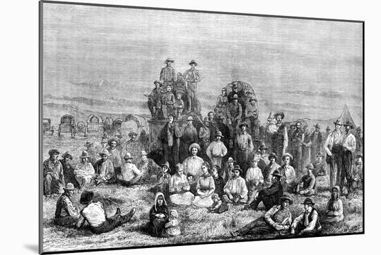 An Encampment of Mormon Converts in the Desert, C1846-null-Mounted Giclee Print