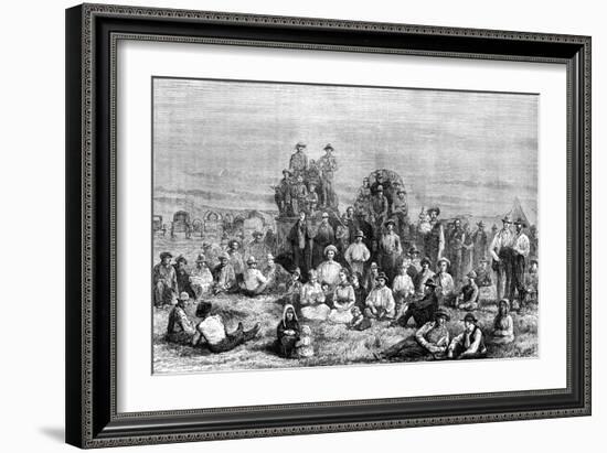 An Encampment of Mormon Converts in the Desert, C1846-null-Framed Giclee Print