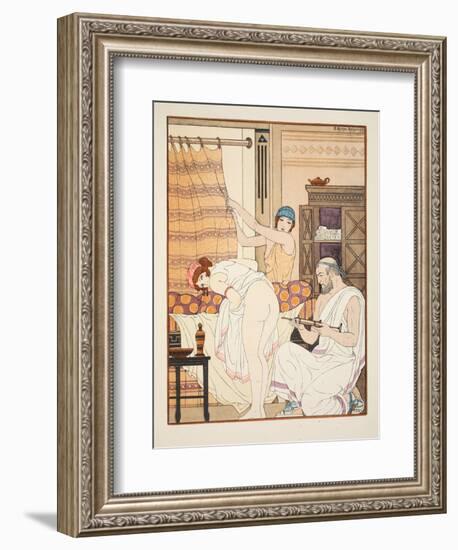 An Enema, Illustration from 'The Works of Hippocrates', 1934 (Colour Litho)-Joseph Kuhn-Regnier-Framed Giclee Print