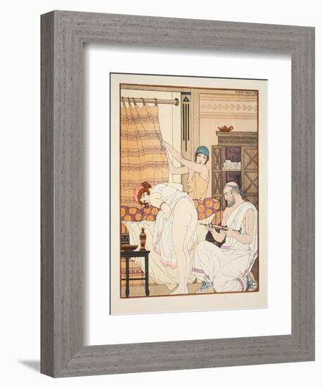 An Enema, Illustration from 'The Works of Hippocrates', 1934 (Colour Litho)-Joseph Kuhn-Regnier-Framed Giclee Print