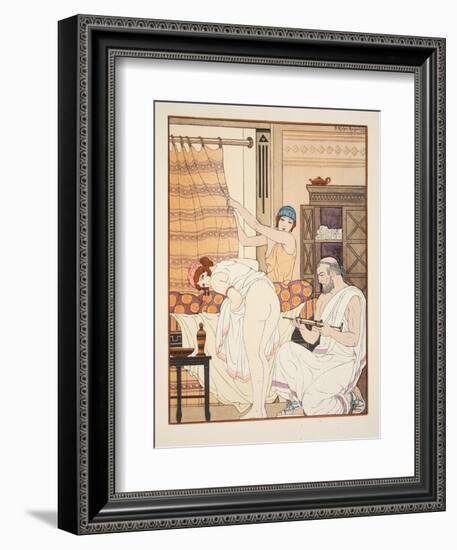 An Enema, Illustration from 'The Works of Hippocrates', 1934 (Colour Litho)-Joseph Kuhn-Regnier-Framed Giclee Print