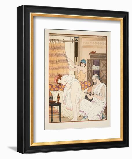 An Enema, Illustration from 'The Works of Hippocrates', 1934 (Colour Litho)-Joseph Kuhn-Regnier-Framed Giclee Print