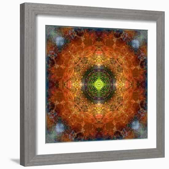 An Energetic Symmetric Onament from Flower Photographs-Alaya Gadeh-Framed Photographic Print