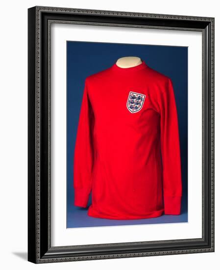 An England Shirt with International Badge, as Worn by the 1966 World Cup Winning Team-null-Framed Giclee Print