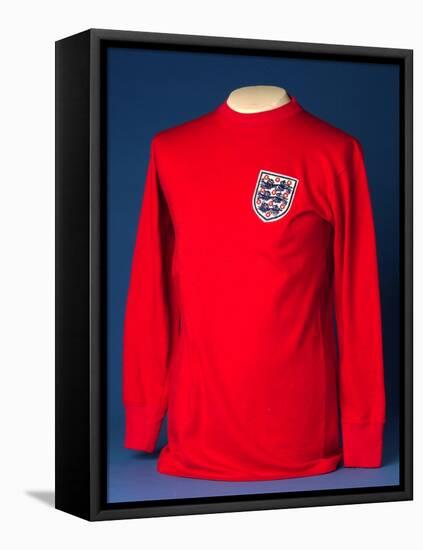 An England Shirt with International Badge, as Worn by the 1966 World Cup Winning Team-null-Framed Premier Image Canvas