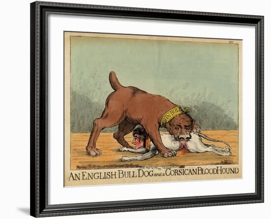 An English Bull Dog and a Corsican Blood Hound, C.1803-null-Framed Giclee Print