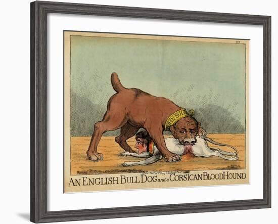 An English Bull Dog and a Corsican Blood Hound, C.1803-null-Framed Giclee Print