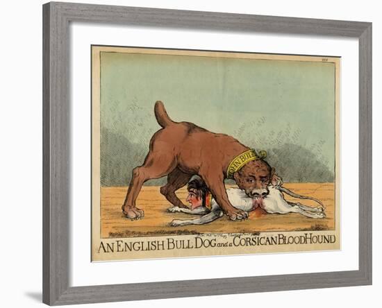 An English Bull Dog and a Corsican Blood Hound, C.1803-null-Framed Giclee Print