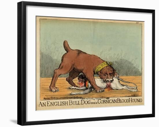 An English Bull Dog and a Corsican Blood Hound, C.1803-null-Framed Giclee Print