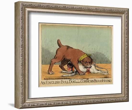 An English Bull Dog and a Corsican Blood Hound, C.1803-null-Framed Giclee Print