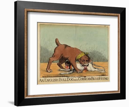 An English Bull Dog and a Corsican Blood Hound, C.1803-null-Framed Giclee Print