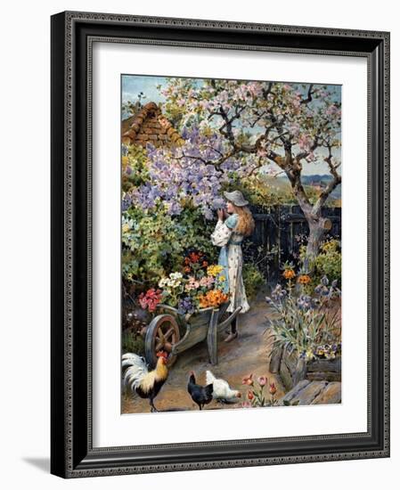 An English Cottage Garden-William Stephen Coleman-Framed Giclee Print