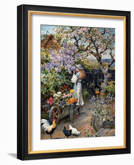 An English Cottage Garden-William Stephen Coleman-Framed Giclee Print