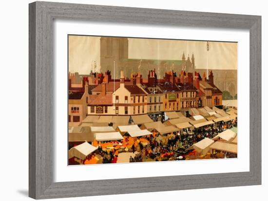 An English Country Market-Fred Taylor-Framed Giclee Print