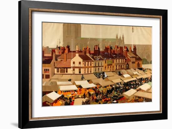 An English Country Market-Fred Taylor-Framed Giclee Print