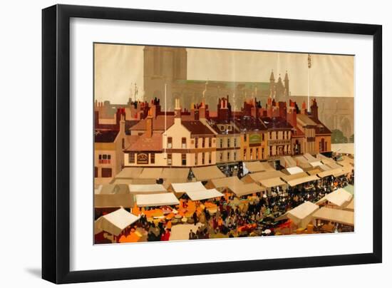 An English Country Market-Fred Taylor-Framed Giclee Print