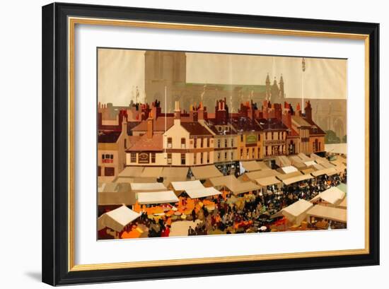 An English Country Market-Fred Taylor-Framed Giclee Print