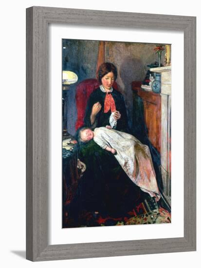 An English Fireside of 1854-5-Ford Madox Brown-Framed Giclee Print