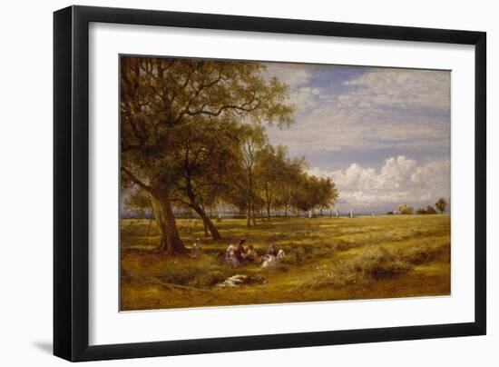 An English Hayfield, 1878 (Oil on Canvas)-Benjamin Williams Leader-Framed Giclee Print