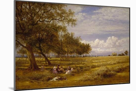 An English Hayfield, 1878 (Oil on Canvas)-Benjamin Williams Leader-Mounted Giclee Print