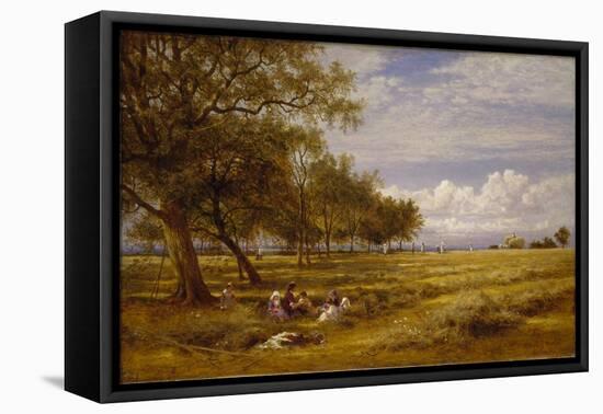 An English Hayfield, 1878 (Oil on Canvas)-Benjamin Williams Leader-Framed Premier Image Canvas
