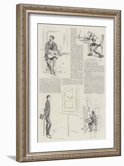 An English Humoristic Artist, Mr Phil May at Home-Phil May-Framed Giclee Print