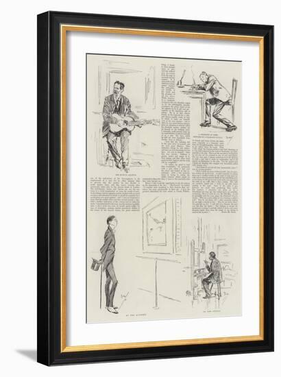 An English Humoristic Artist, Mr Phil May at Home-Phil May-Framed Giclee Print