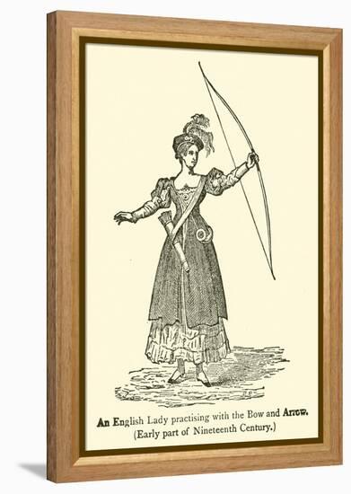 An English Lady Practising with the Bow and Arrow, Early Part of Nineteenth Century-null-Framed Premier Image Canvas