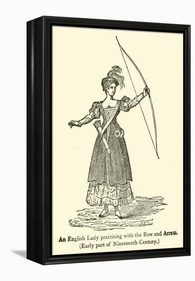 An English Lady Practising with the Bow and Arrow, Early Part of Nineteenth Century-null-Framed Premier Image Canvas