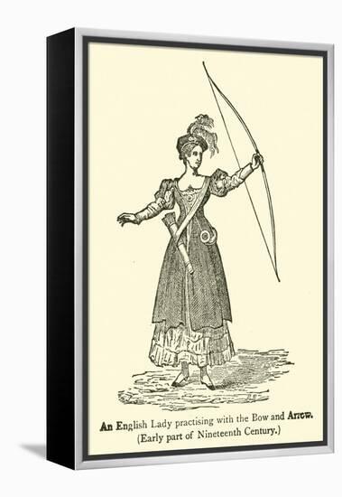 An English Lady Practising with the Bow and Arrow, Early Part of Nineteenth Century-null-Framed Premier Image Canvas