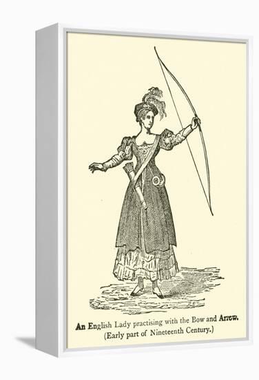 An English Lady Practising with the Bow and Arrow, Early Part of Nineteenth Century-null-Framed Premier Image Canvas