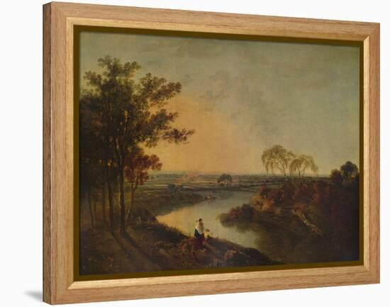 'An English River at Sunset, in the distance the Welsh hills', c1760, (1938)-Richard Wilson-Framed Premier Image Canvas